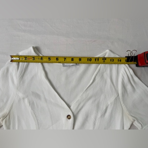 Bershka White Button-Up Women's Top - Picture 5 of 8